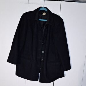 Black Button-Up Coat